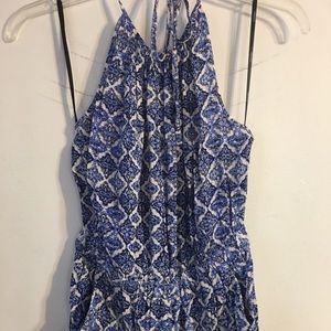 Forever21 blue halter jumpsuit- size medium